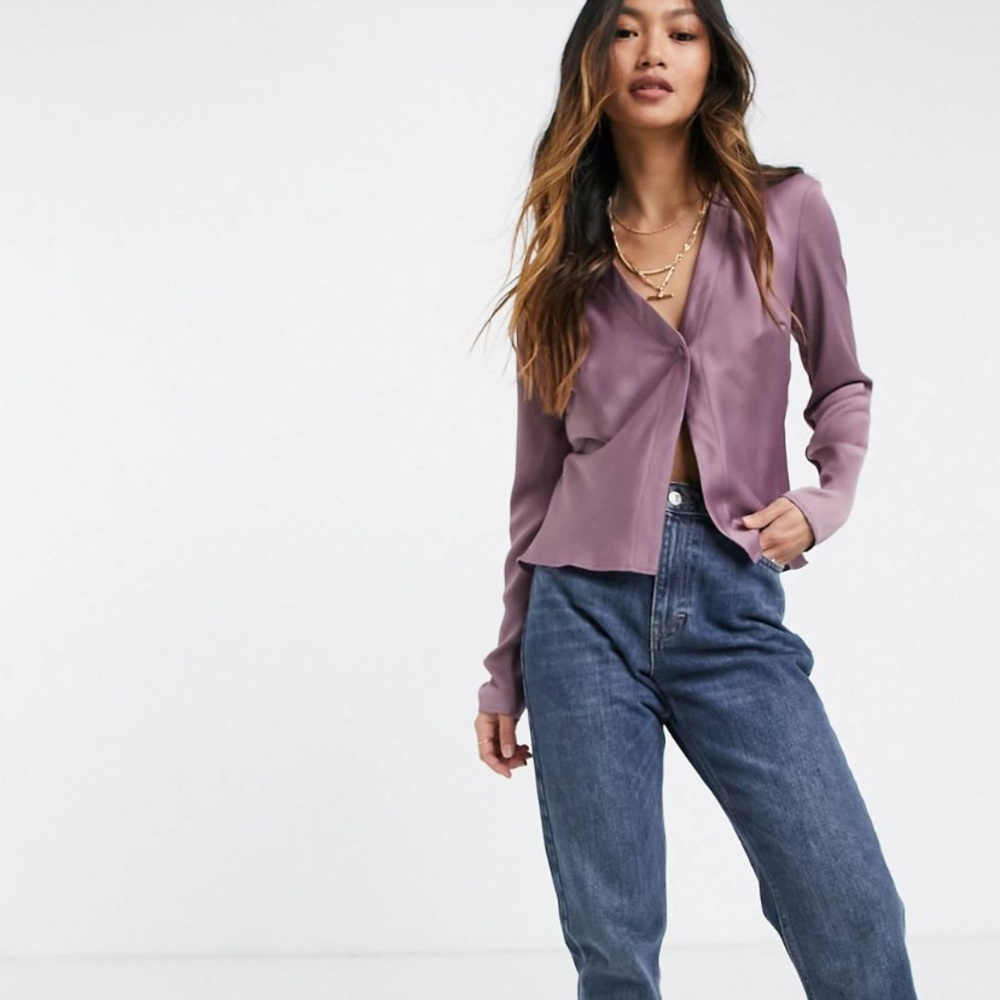 Slim fit satin shirt